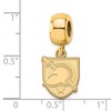 Black Bow Jewelry 14k Yellow Gold Plated Sterling Silver U.S. Military Academy Black Knights NCAA Bead Charm - 2 of 3