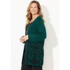 Catherines Women's Plus Size Jacquard Cardigan - 4 of 4