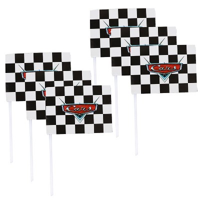 O'Creme Racing Car Cake Toppers, Pack of 6
