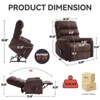 Okak Chenille Accent Recliner Chair with Lift Heating and Massage Function Modern Power Motion Recliner with Power-Remote Dual Motor - 3 of 4
