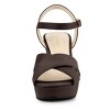 Allegra K Women's Buckle Closure Platform Chunky Heels Slingback Sandals - 2 of 4