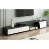 70.7" TV Stand with Two Drawers and One Cabinet, Sideboard Cabinet with High-Gloss Surface for TVs up to 100" for Living Room - 4 of 4