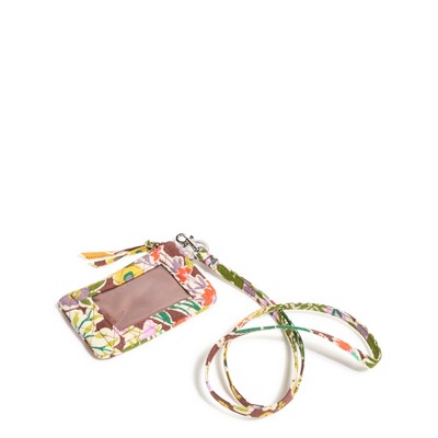 Vera Bradley Women's Outlet Cotton Zip ID and Lanyard