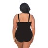 Women's Plus Size V-Neck Twist Front One Piece Swimsuit - Always for Me - 2 of 3