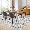Boho Area Rug,Machine Washable Ultra-Thin Low-Pile Floral Carpet Non-Slip Soft Indoor Rug for Living Room & Bedroom - 2 of 4