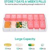 TookMag Weekly Medicine Pill Organizer Twice a Day, Easy Fill AM/PM Pill Box, Quick-Refill 7 Day Pill Cases for Vitamin,Fish Oil, Supplements, Black - 2 of 4
