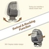 Whisen Outdoor Swivel Chair with Cushions, Patio Rattan Egg Chair with Rocking Function - 4 of 4