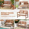 43.5'' 2-Person Solid Wood Patio Bench with Backrest and Cushion - 4 of 4