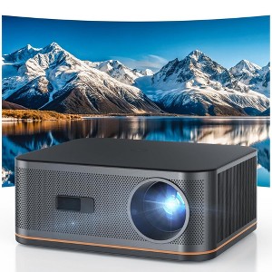 2000 ANSI 4K Full HD Projector with WiFi and Bluetooth, HAPPRUN Movie Home Theater with Auto Focus - 1 of 4