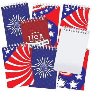 ArtCreativity Mini Patriotic Spiral Notepad (Pack of 12) - 1 of 4