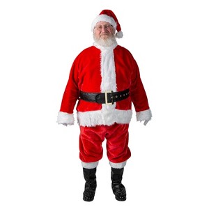 Fun World Mens Premium Santa Suit Costume - X Large - Red - 1 of 2