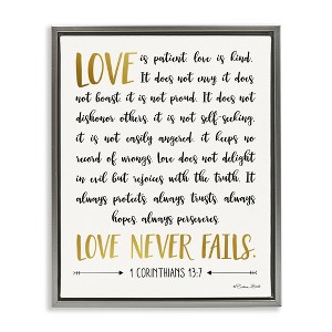 Stupell Industries Love Is Patient Psalm Floating Frame Canvas Art - 1 of 4