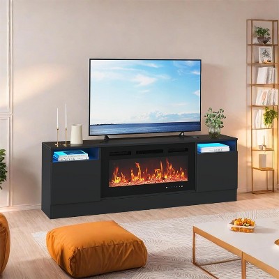 TV Stand for Living Room, Center Cabinet with Storage Place for TV Up to 75", Modern Entertainment Center with Storage Cabinet