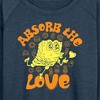 Women's - SpongeBob SquarePants - Absorb The Love Lightweight French Terry Wide Neck Long Sleeve Shirt - 2 of 4