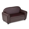 Costzon Kids Couch, 2-in-1 Double Seat Sofa with Under Seat Storage, PU Leather, Toddler Armrest Chair for Kids Room, Gift for Boys & Girls - 2 of 4