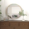 Okak 32IN Modern Bathroom Mirror with Aluminum Frame, Wall Mount Vanity Mirror, Round Mirror for Bathroom, Lavatory, Living Room - 2 of 4