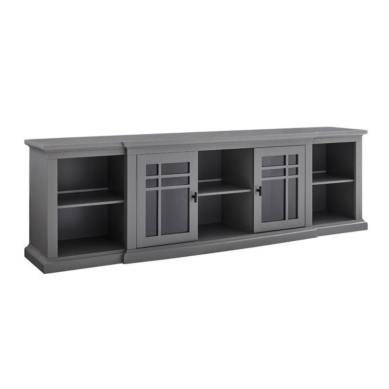 Transitional 2 Window Pane Door TV Stand for TVs up to 85" - Saracina Home, 1 of 15