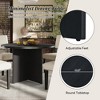 Modern 5-Piece Round Dining Table Set Pedestal Kitchen Table Set with 4 Upholstered Dining Chairs for Studio, Apartment, Small Places - 4 of 4