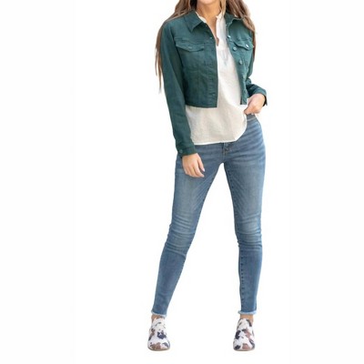 Women's Gart Dyed Grinding Denim Jacket - Judy Blue
