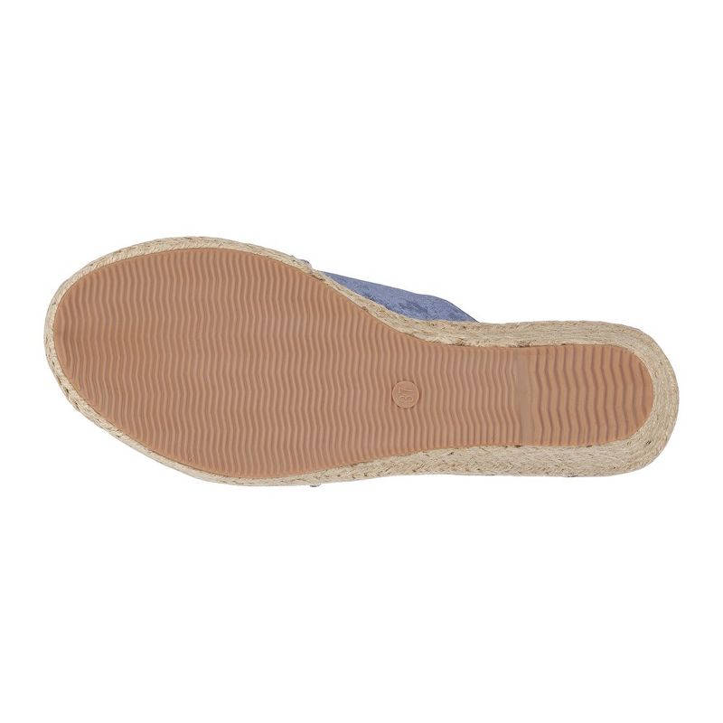 GC Shoes Darline Cross Strap Espadrille Comfort Slide Wedge Sandals, 5 of 9