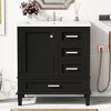 30"W Bathroom Vanity with Sink, Modern Bathroom Cabinet with Soft Closing Door and 3 Drawer 4S - ModernLuxe - 2 of 4