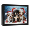 Creative Products Christmas Puppies 15.73 x 12.73 Black Framed Canvas - 2 of 4