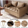 Whizmax 44”W Faux Leather Loveseat Sofa, Couch with Heavy Duty Frame and Comfortable Cushion for Living Room or Office Space - 3 of 4