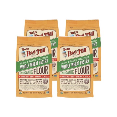 Bob's Red Mill Organic Whole Wheat Pastry Flour - Case of 4/5 lb - image 1 of 4