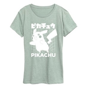 Women's - Pokémon - Pikachu Kanji Short Sleeve Graphic T-Shirt - 1 of 3