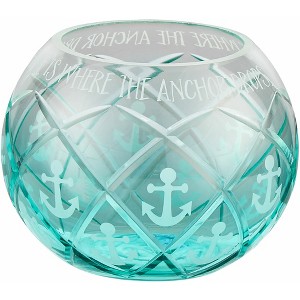 Pavilion Gift Company - Anchors Away - 5" Round Votive Holder - Candle Holders - 1 of 4