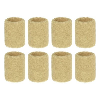 Unique Bargains Sweat Absorbent Elastic Tennis Badminton Basketball Wrist Sweatbands 8 Pcs