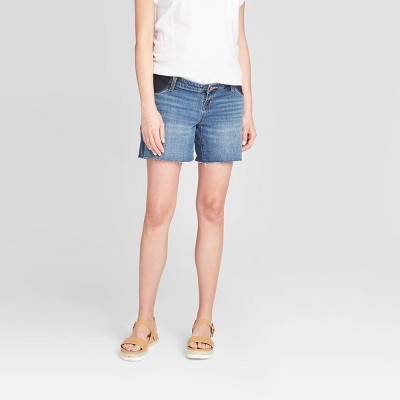 target maternity jean shorts