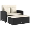 Patio Sofa with Cushions 2-Seater  Poly Rattan vidaXL - 2 of 4