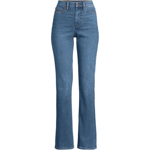 Lands' End Women's Recover High Rise Bootcut Blue Jeans - 4 - Blue ...