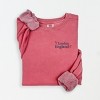 Simply Sage Market Embroidered London England Stars Lightweight Garment Dyed Sweatshirt - 2 of 4