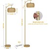 Arc Floor Lamp with Remote Control, Dimmable LED Floor Lamp with 3 Color Temperature, Standing Tall Pole Lamp for Living Room Bedroom,Gold - 4 of 4