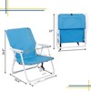 VisioGear Outdoor Folding Beach Chair, Portable Foldable Camping Chair for Patio, Fishing, Blue, 22“*23.6"*24.8" - 3 of 4