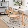 NicBex Rattan Backrest Dining Chair Set of 2 Modern Upholstered Accent Chair with Cushion Seats for Dining Room - 4 of 4