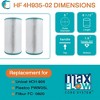 Hurricane 2 Pack HF4H935-01 Advanced Pool and Spa Filter Cartridge Replacement for PWW35L, Unicel 4CH-935, Filbur FC-0820, White - 4 of 4