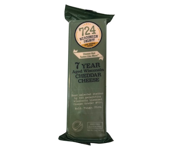 724 Wisconsin Select 7 Year Aged Wisconsin Cheddar Cheese - 5oz