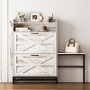 Syemin Shoe Racks Shoe Cabinet, Entry Home Shoe Cabinet, Entrance Balcony Storage Cabinet, Large Capacity Shoe Rack, White, 51.18"*9.45"*45.08" - 2 of 4