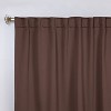 Classic Modern Solid Room Darkening Semi-Blackout Curtains, Back Tabs, Set of 2 by Blue Nile Mills - 2 of 4