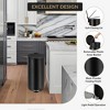 Round Trash Can 30L, Modern Garbage Can with Soft Close Lid and Foot Pedal, Compact Wastebasket with Removable Inner Bucket for Living Room - 4 of 4