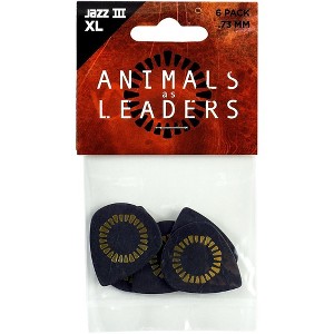 Dunlop Animals As Leaders Tortex Jazz III XL, Black, Guitar Picks .73 mm 6 Pack - 1 of 1