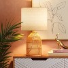Rattan Diagonal Weave Table Lamp Tan - Opalhouse™ - image 3 of 4