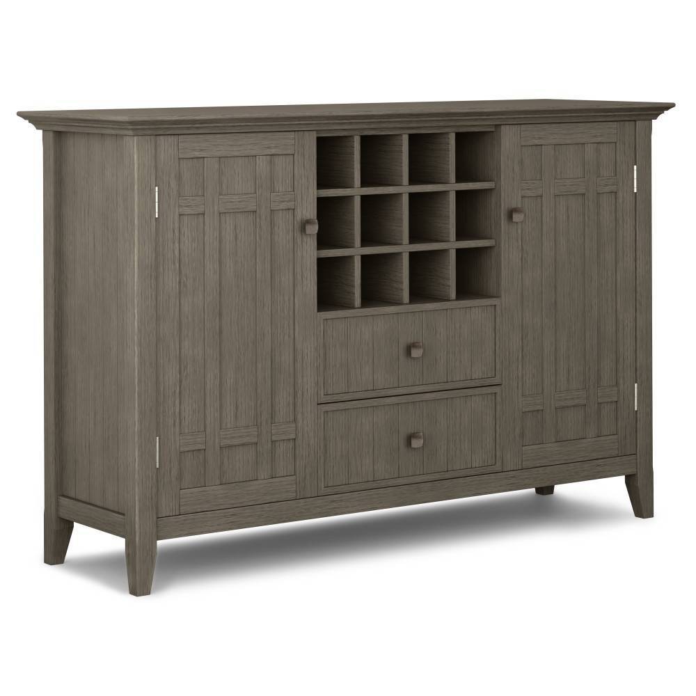 Photos - Display Cabinet / Bookcase Freemont Sideboard Buffet and Winerack Farmhouse Gray - WyndenHall
