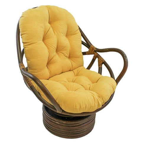 Rattan swivel 2024 rocker cushions