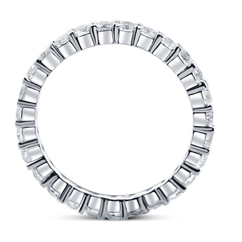 Pompeii3 1 Ct T.W. Lab Created Diamond Eternity Ring 14k White Gold Stackable Wedding Band, 2 of 6