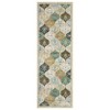 Vintage Trellis Area Rug Traditional Floral Washable Rugs for Living Room Bedroom Low Pile Non-Slip Floor Carpet - 3 of 4