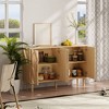Sevobal Decorative Storage Cabinets, Rattan Buffet Sideboard Cabinet Cupboard for Kitchen, Living Floor Cabinet, Yellow 47.2*13.8*31.1 - 4 of 4
